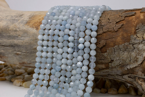 Aquamarine Polished 6mm Faceted Round