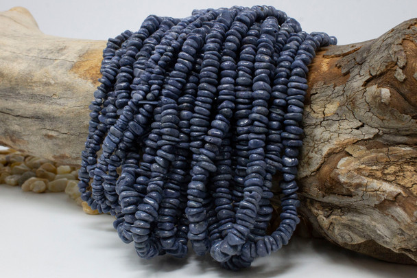 Natural Blue Coral Polished 6-8mm Chips