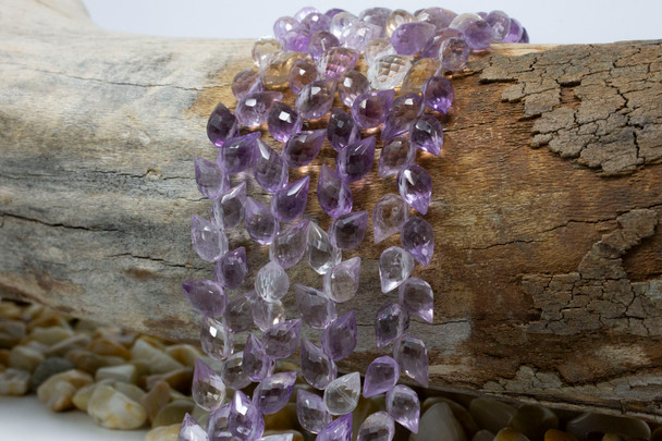 Ametrine Polished 6-9mm Faceted Leaf Drop
