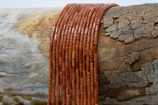 Goldstone Polished 2x4mm Tube