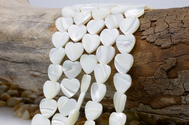 Mother of Pearl Polished 12mm Heart