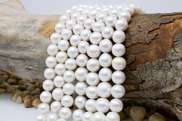 Freshwater Edison Pearls White Polished 8mm Round