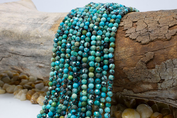 Hubei Turquoise Polished 4mm Faceted Round