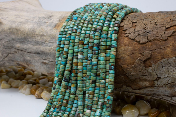 Hubei Turquoise Polished 2x4mm Wheel