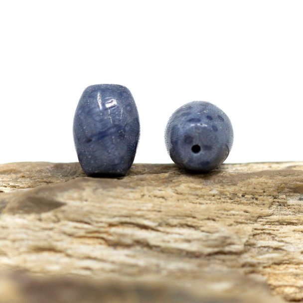 Natural Blue Coral 10x8mm Rice