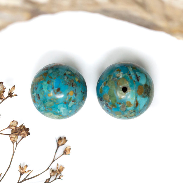 Reconstructed Natural Turquoise 16mm Round