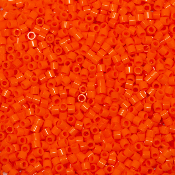 Delicas Size 15 Miyuki Seed Beads -- 722 Opaque Orange