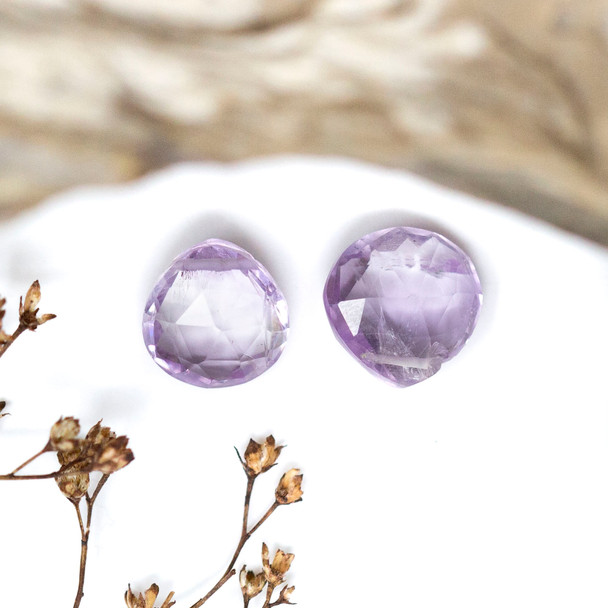 Amethyst Polished 11mm Top Drilled Faceted Briolette