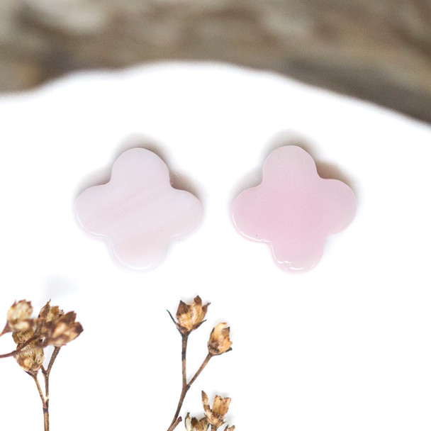 Queen Conch Shell Polished 10mm Natural Pink Clover Bead