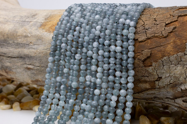 Jade Polished 4mm Round - Dyed Moondust