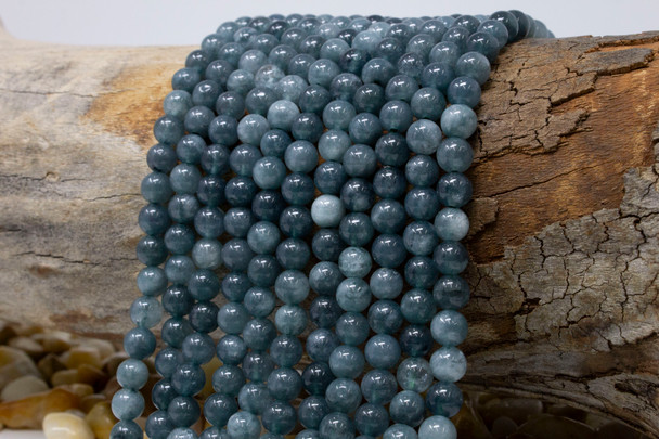 Jade Polished 6mm Round - Dyed Moondust