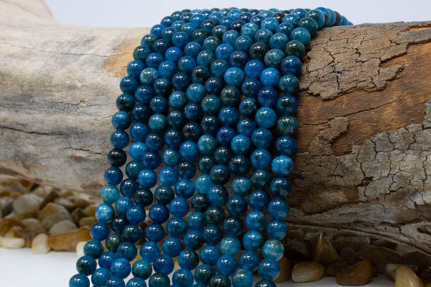 Jade Polished 6mm Round - Dyed Quetzel Green