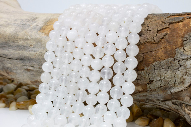 White Jade Polished 8mm Round