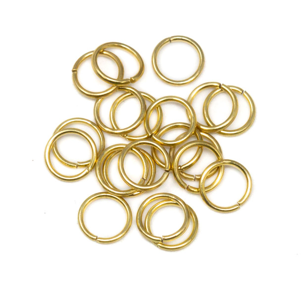 18kt Gold Plated Stainless Steel 4mm Round 24 Gauge OPEN Jump Rings - 20 Pieces