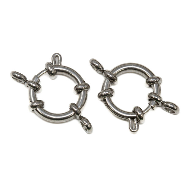Stainless Steel 16mm Spring Clasp with Bail