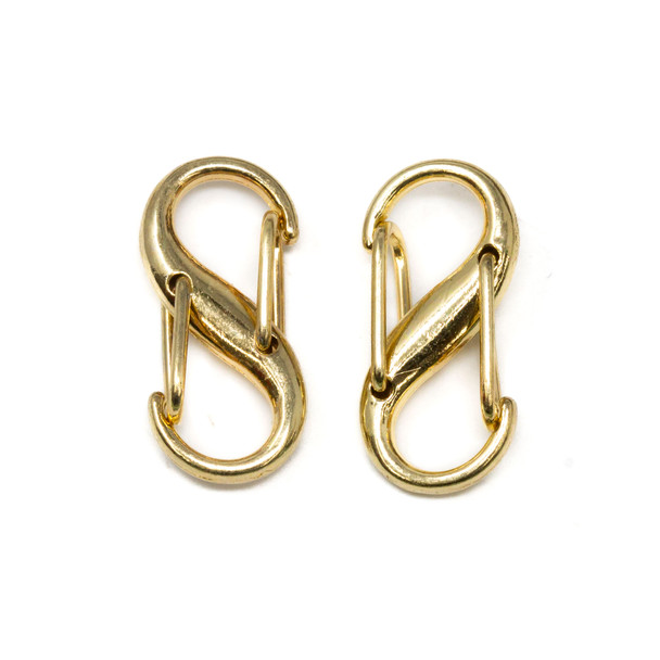 Gold Plated Alloy 20x9mm "S" Snap Clasp