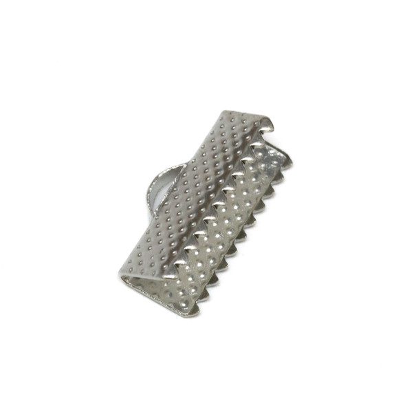 Platinum Plated 16mm Flat Crimp End
