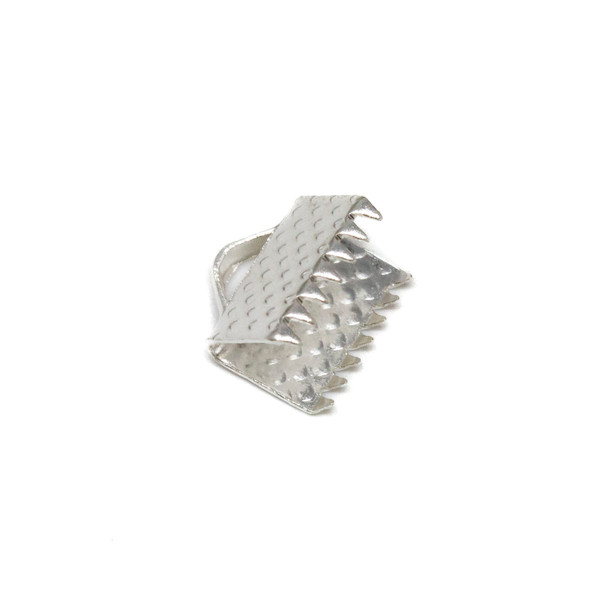 Silver Plated 8mm Flat Crimp End