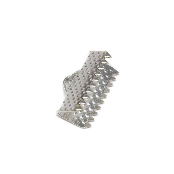 Silver Plated 13mm Flat Crimp End