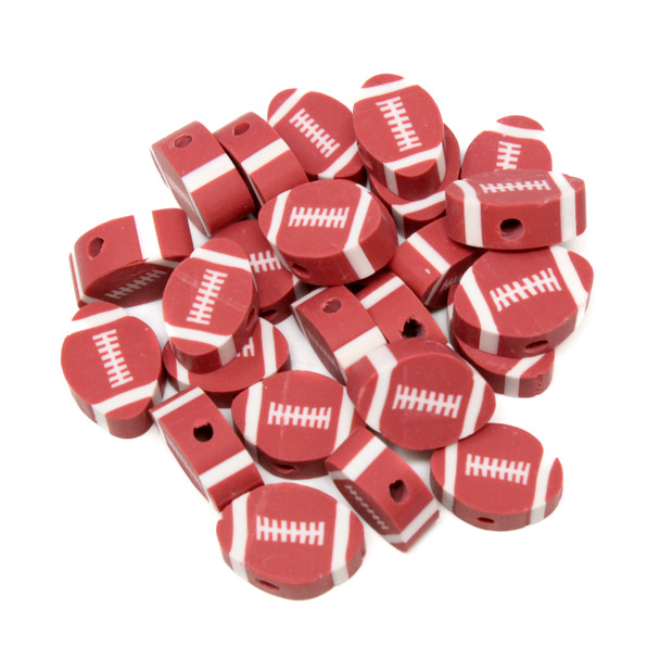 Polymer Clay 8x12mm Football - 25 Beads