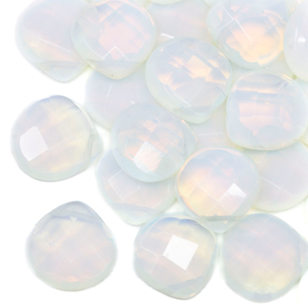 Opalite Polished 13x13mm Faceted Pear - Top Drill