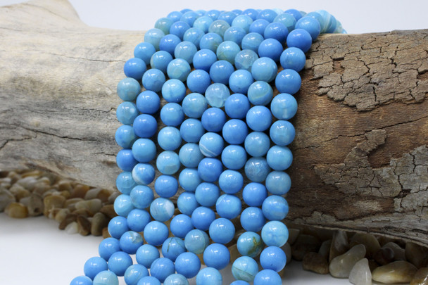 Sea Blue Fire Agate Polished 8mm Round