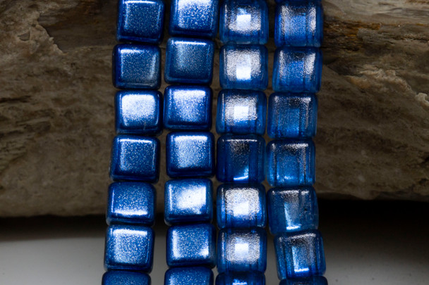CzechMates® 6mm 2 Hole Tile -- Mirror Denim