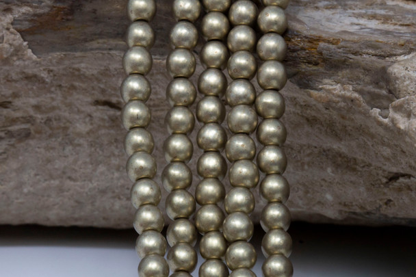 Czech Glass 4mm  Round -- Saturated Metallic Hazelnut