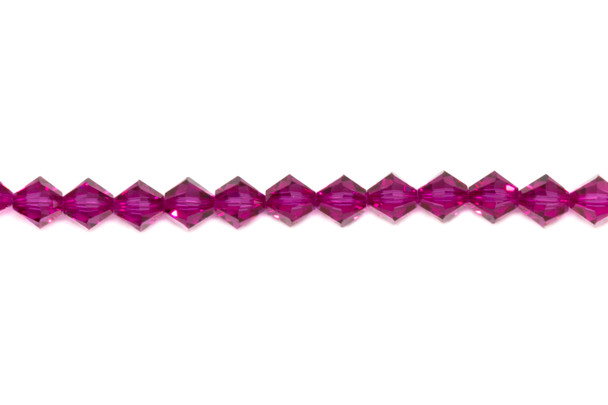 Swarovski Crystal Fuschia 5328 6mm Bicones