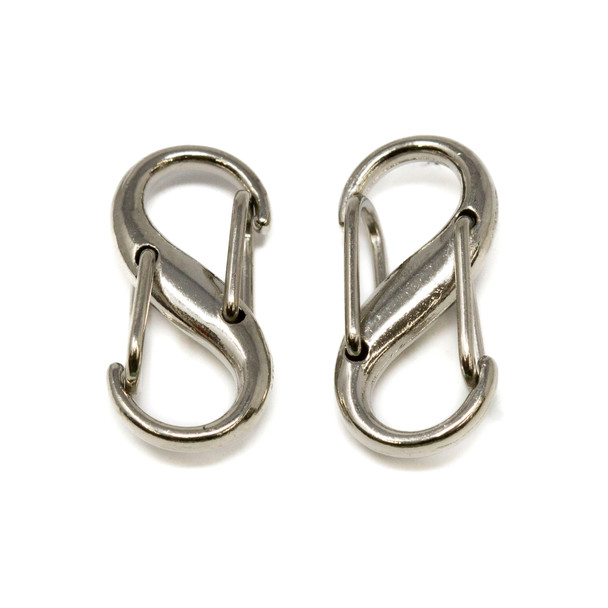 Platinum Plated Alloy 20x9mm "S" Snap Clasp
