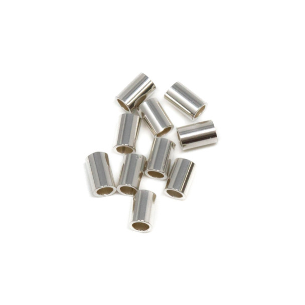 Sterling Silver 2x3mm Crimps - 10 Pieces