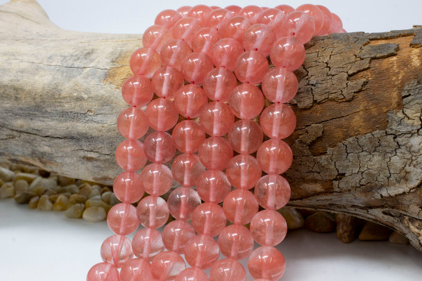 Red Cherry Quartz Polished 12mm Round