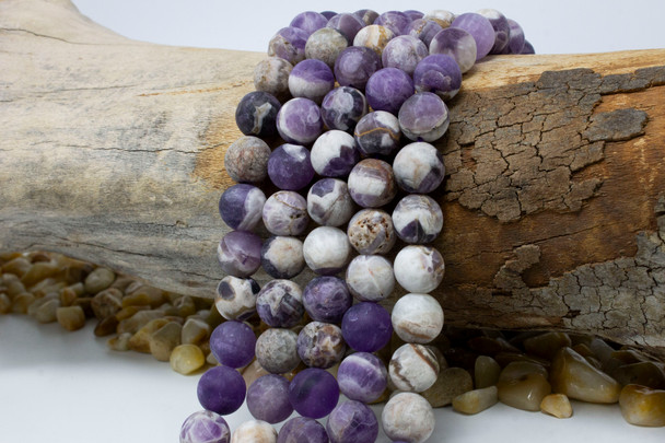 Sage Amethyst Matte 12mm Round