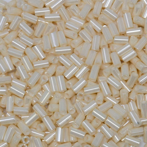 Toho 3mm Bugle Beads -- Opaque Luster Light Beige