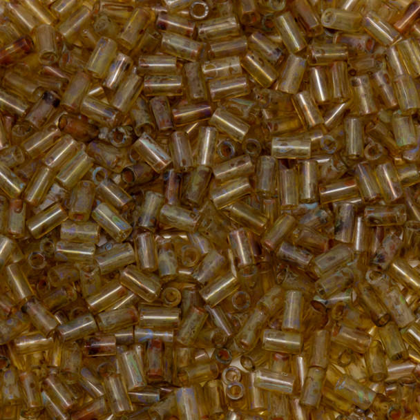 Toho 3mm Bugle Beads -- Hybrid Frost Natural Picasso