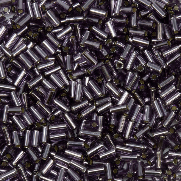 Toho 3mm Bugle Beads -- Silver Lined Tanzanite