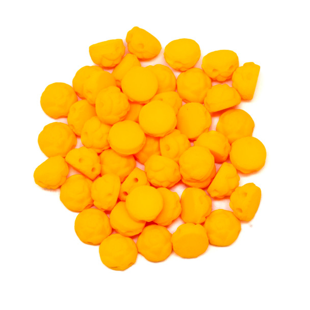 CzechMates®  6mm Rosetta Cabochon 2 Hole Beads -- Neon Sunflower