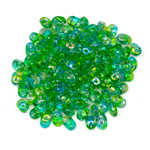 Matubo SuperDuo -- Summer Rainbow Green