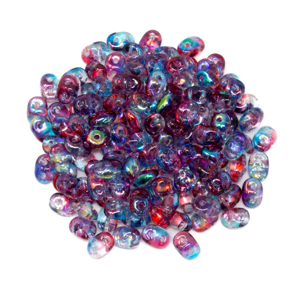 Matubo SuperDuo -- Summer Rainbow Dark Violet