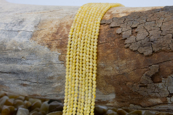 Yellow Jade Polished 2mm Round