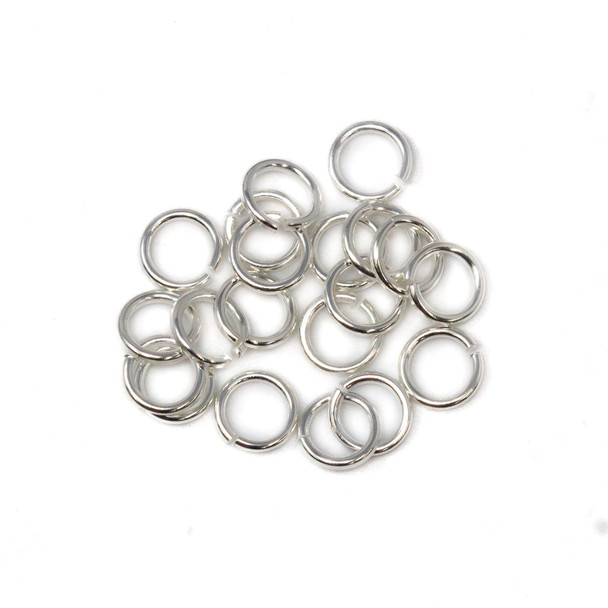 Sterling Silver 4mm Round 22 Gauge OPEN Jump Rings - 20 Pieces