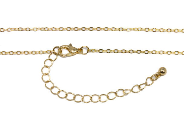18K Gold Plated Brass 15-17" Finished Necklace