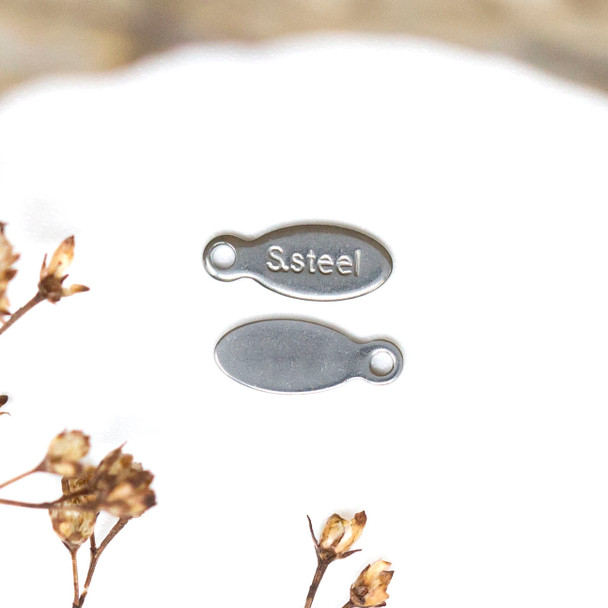 Stainless Steel 10x4mm S. Steel Tag