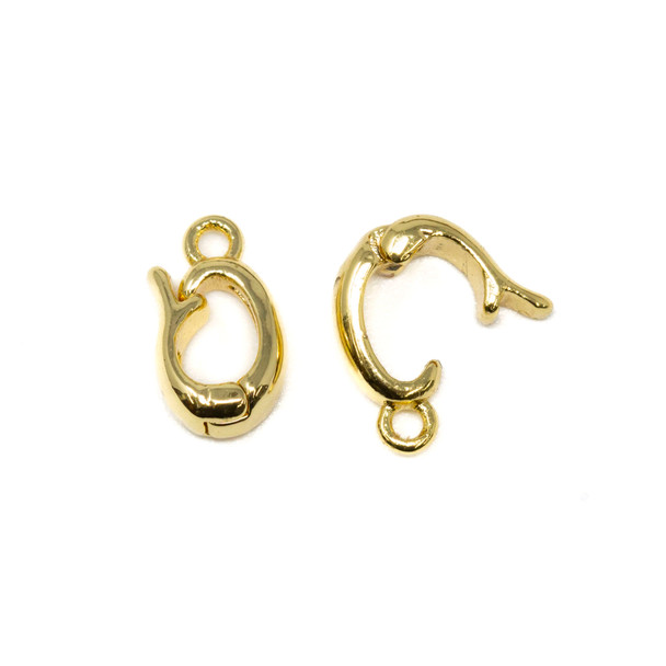 Gold Plated 10x6mm Hinged Bail