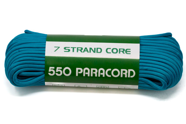 550 Paracord 4mm 7 Strand Core Strong Polyester Parachute Cord - Cerulean Blue