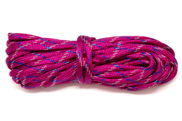 Parachute Cord 4mm 7 Strand Core Polyester -  Hot Pink / Blue / White Plaid