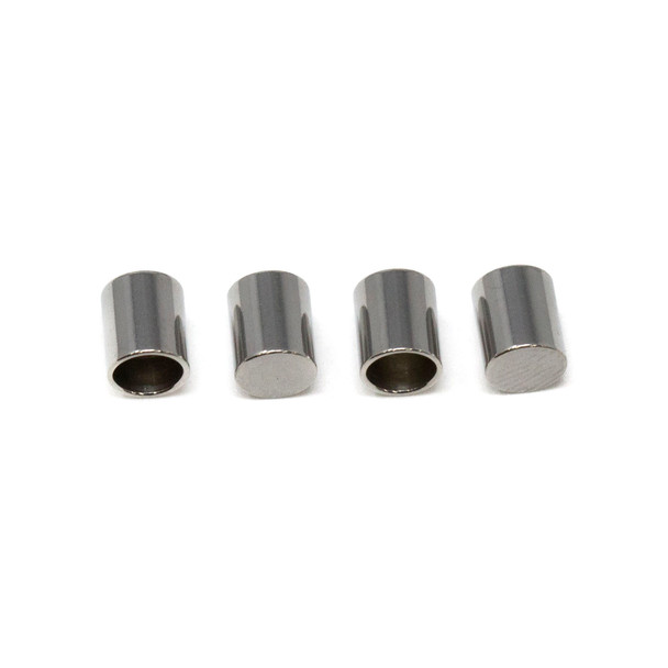 Stainless Steel 4mm Glue In End Caps - 4 Pieces