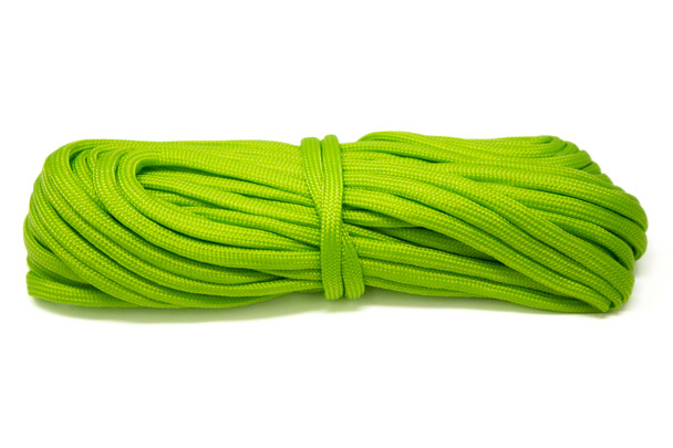 Parachute Cord 4mm 7 Strand Core Polyester -  Lime - 33 ft
