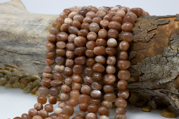 Sunstone Polished Approx. 8-10mm Center Drilled Nugget