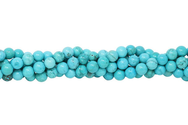 Howlite Turquoise Polished 6mm Round